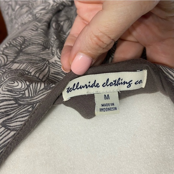 Telluride Clothing Co Sleeveless Dress Sundress Size M Tan Brown Tie Back Comfy - Picture 8 of 10